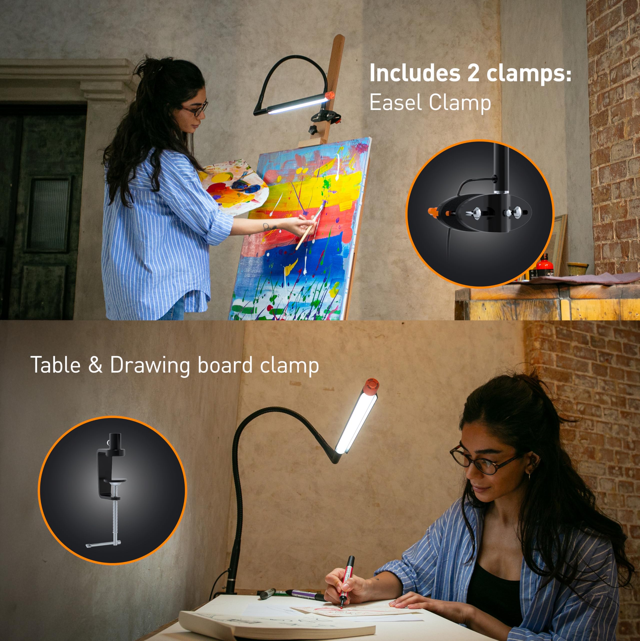 Amazon.com: Daylight Techne 2 Artist Drafting Lamp, LED Light with